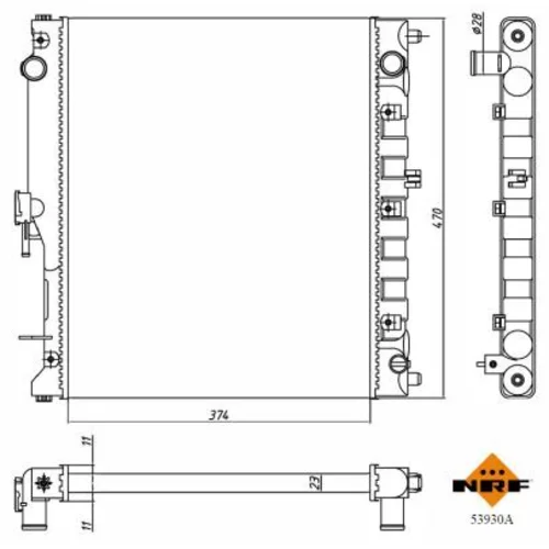 Chladič motora 53930A /NRF/ - obr. 5