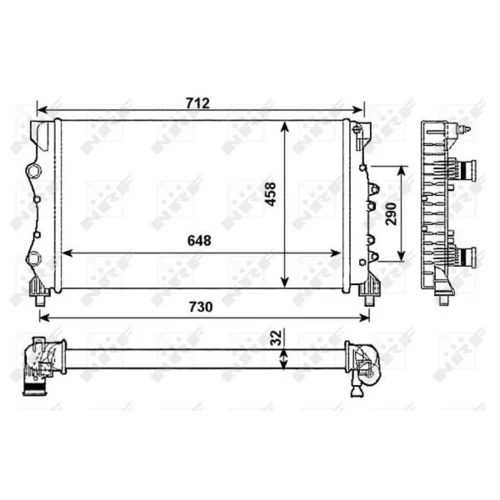 Chladič motora 53990 /NRF/ - obr. 4