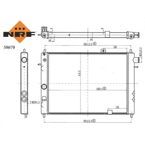 Chladič motora 58670 /NRF/ - obr. 4
