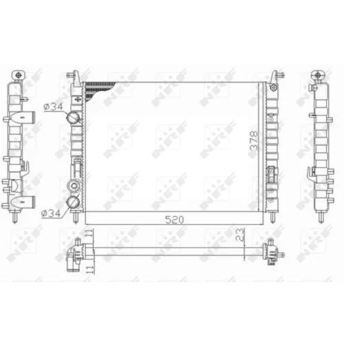 Chladič motora 58726 /NRF/ - obr. 4