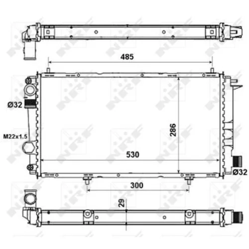 Chladič motora 58957A /NRF/ - obr. 4