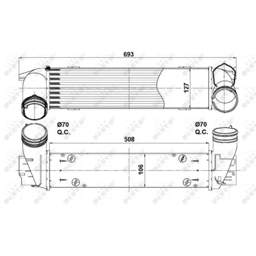 Chladič plniaceho vzduchu 30386 /NRF/ - obr. 4