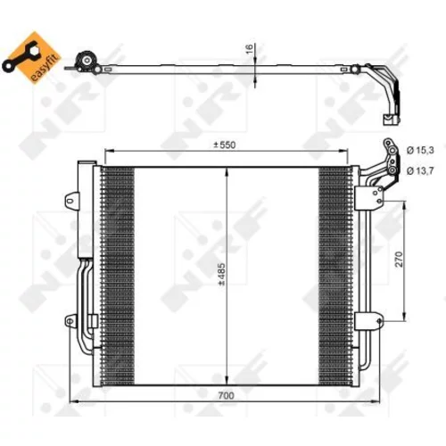 Kondenzátor klimatizácie 350054 /NRF/ - obr. 5