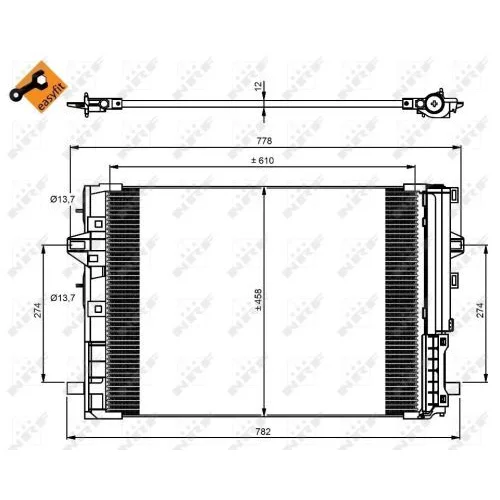 Kondenzátor klimatizácie 350081 /NRF/ - obr. 5
