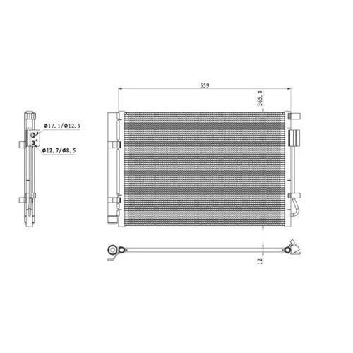 Kondenzátor klimatizácie 350496 /NRF/ - obr. 5