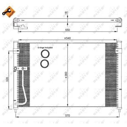 Kondenzátor klimatizácie 35306 /NRF/ - obr. 5
