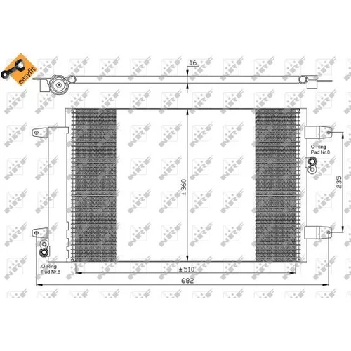 Kondenzátor klimatizácie 35403 /NRF/ - obr. 3