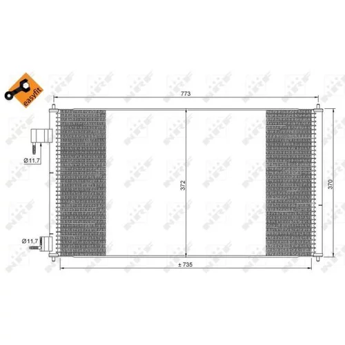 Kondenzátor klimatizácie 35681 /NRF/ - obr. 5