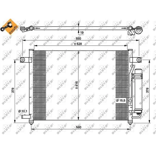 Kondenzátor klimatizácie 35767 /NRF/ - obr. 2