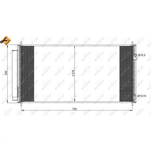 Kondenzátor klimatizácie 35943 /NRF/ - obr. 5