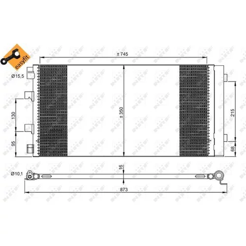 Kondenzátor klimatizácie 35972 /NRF/ - obr. 4