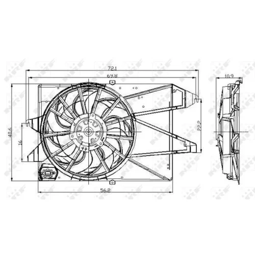 Ventilátor chladenia motora 47005 /NRF/ - obr. 1