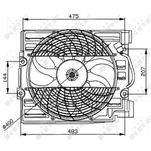 Ventilátor chladenia motora 47029 /NRF/ - obr. 3