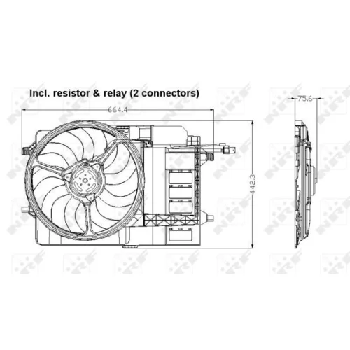 Ventilátor chladenia motora 47302 /NRF/ - obr. 1