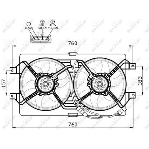 Ventilátor chladenia motora 47502 /NRF/ - obr. 2