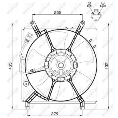 Ventilátor chladenia motora 47534 /NRF/ - obr. 2
