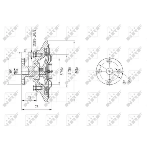 Spojka ventilátora chladenia 49592 /NRF/ - obr. 4