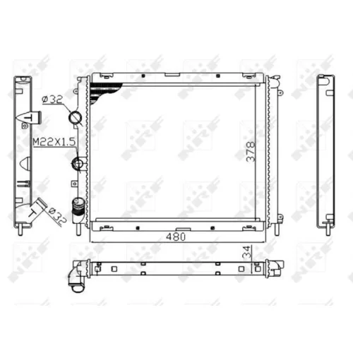 Chladič motora 53209A /NRF/ - obr. 4