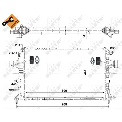 Chladič motora 58178 /NRF/ - obr. 5
