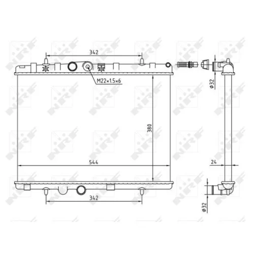 Chladič motora 58226A /NRF/ - obr. 4