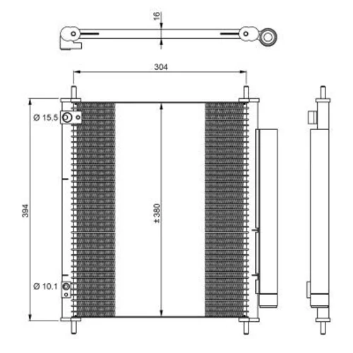 Kondenzátor klimatizácie 350326 /NRF/ - obr. 5