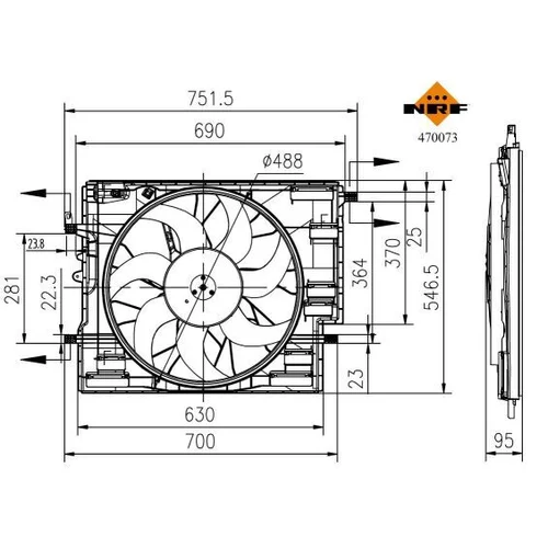 Ventilátor chladenia motora 470073 /NRF/ - obr. 5