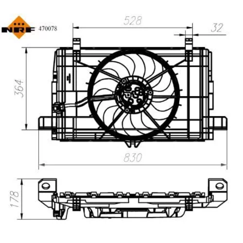 Ventilátor chladenia motora 470078 /NRF/ - obr. 4