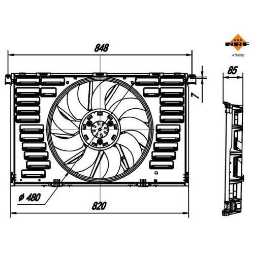 Ventilátor chladenia motora 470080 /NRF/ - obr. 4