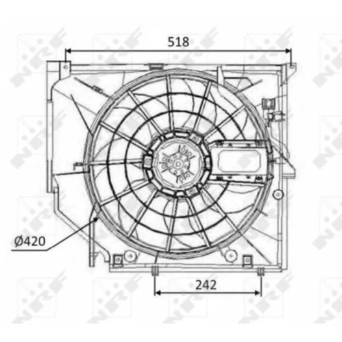 Ventilátor chladenia motora 47026 /NRF/ - obr. 1