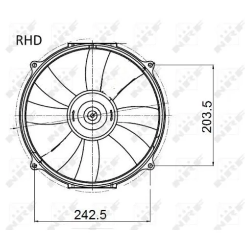 Ventilátor chladenia motora 47045 /NRF/ - obr. 3