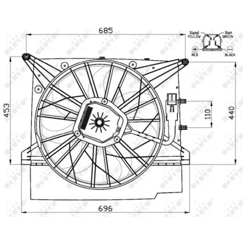 Ventilátor chladenia motora 47461 /NRF/ - obr. 2