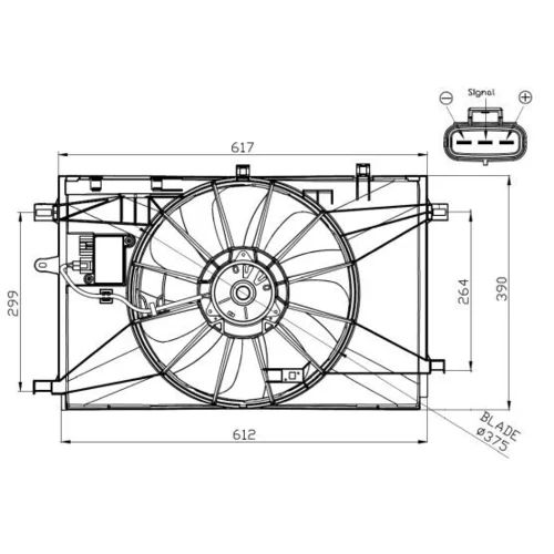Ventilátor chladenia motora 47937 /NRF/ - obr. 4
