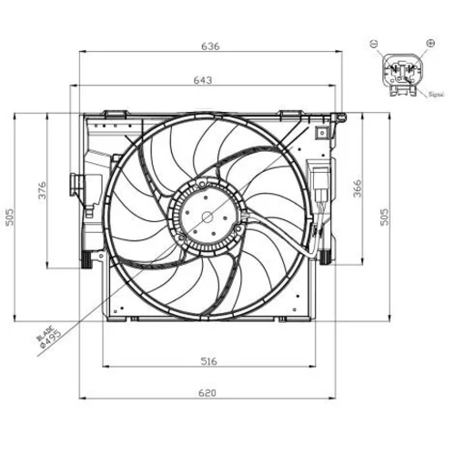 Ventilátor chladenia motora 47956 /NRF/ - obr. 4