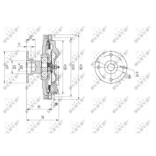 Spojka ventilátora chladenia 49576 /NRF/ - obr. 4