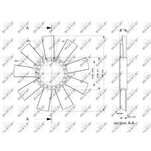 Koleso ventilátora chladenia motora 49811 /NRF/ - obr. 1