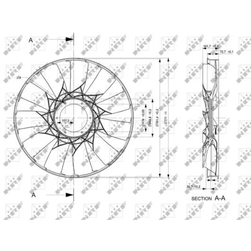 Koleso ventilátora chladenia motora 49831 /NRF/ - obr. 1