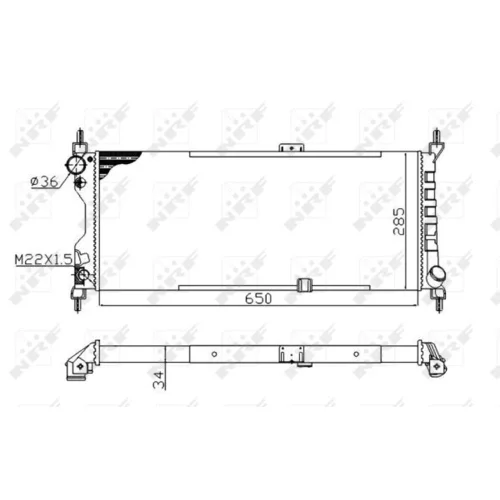 Chladič motora 507522A /NRF/ - obr. 4