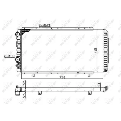 Chladič motora 52062A /NRF/ - obr. 3