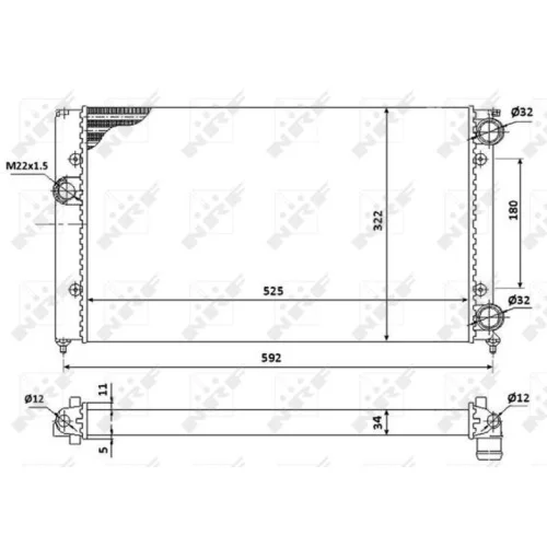 Chladič motora 529501 /NRF/ - obr. 4