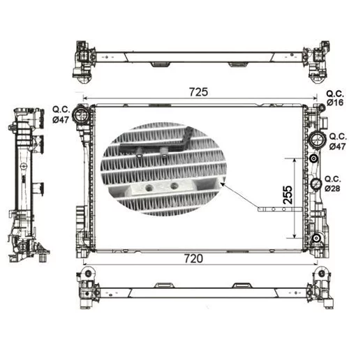 Chladič motora 53141 /NRF/ - obr. 4