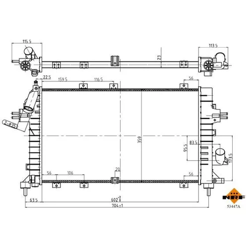 Chladič motora 53447A /NRF/ - obr. 4