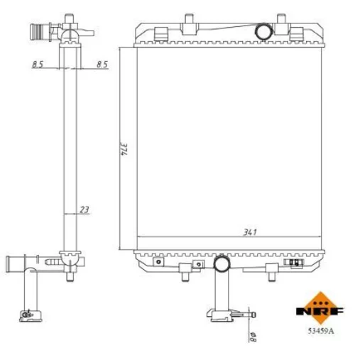 Chladič motora 53459A /NRF/ - obr. 4