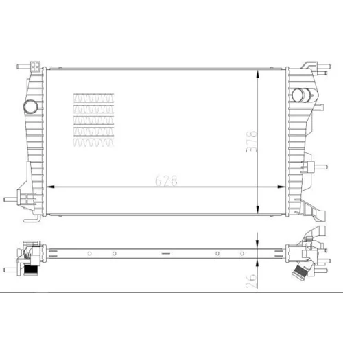 Chladič motora 550004 /NRF/