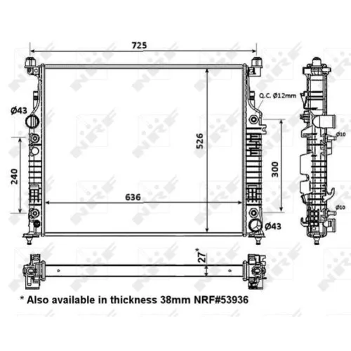Chladič motora 56074 /NRF/ - obr. 4