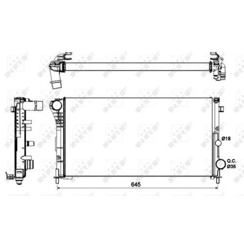 Chladič motora 58185 /NRF/ - obr. 3