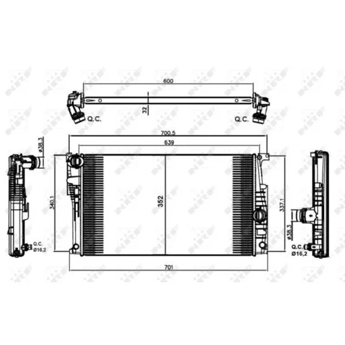 Chladič motora 58413 /NRF/ - obr. 4