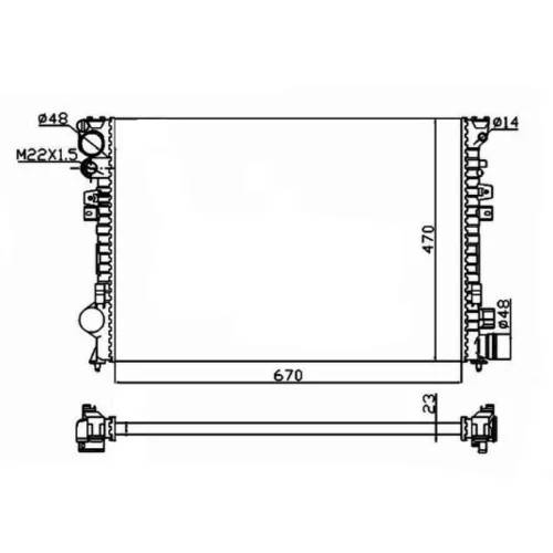 Chladič motora 58958A /NRF/ - obr. 4