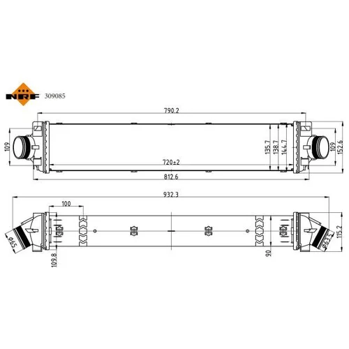 Chladič plniaceho vzduchu 309085 /NRF/ - obr. 4