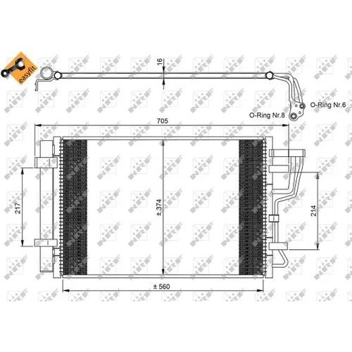 Kondenzátor klimatizácie 35963 /NRF/ - obr. 3