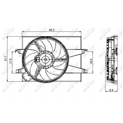 Ventilátor chladenia motora 47006 /NRF/ - obr. 2